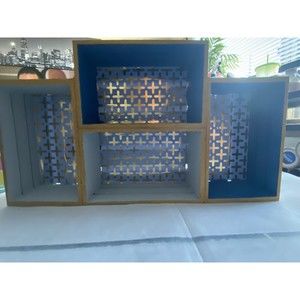 Mini Crate Display With Paper. Can be Used As a Desk Organizer/Display